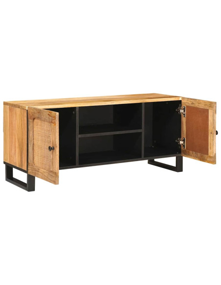 Mobile TV Marrone 105 x 33 x 46 cm Legno di mango massello