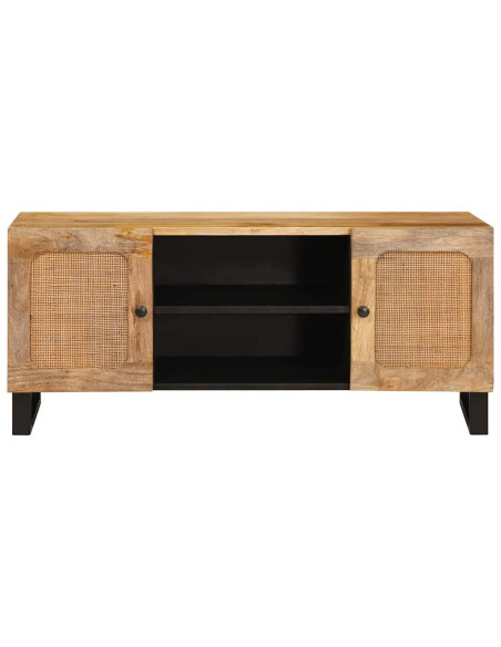 Mobile TV Marrone 105 x 33 x 46 cm Legno di mango massello