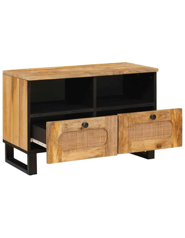 Mobile TV Marrone 70 x 33 x 46 cm Legno di mango massello