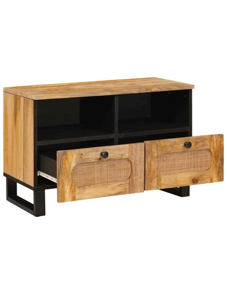 Mobile TV Marrone 70 x 33 x 46 cm Legno di mango massello