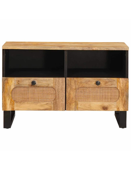 Mobile TV Marrone 70 x 33 x 46 cm Legno di mango massello
