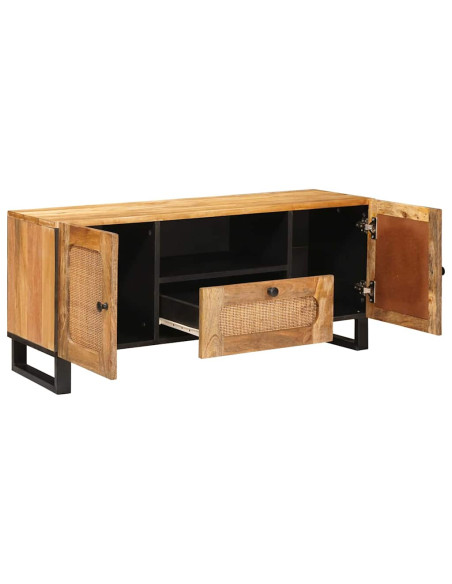 Mobile TV Marrone 105 x 33 x 46 cm Legno di mango massello