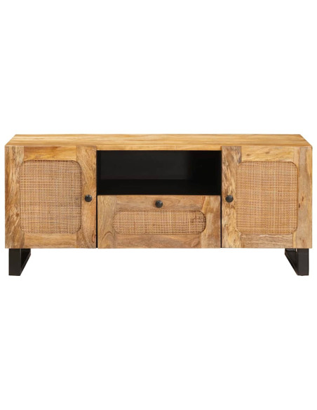 Mobile TV Marrone 105 x 33 x 46 cm Legno di mango massello