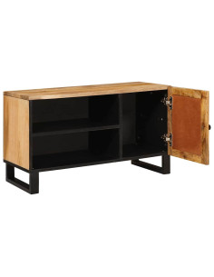 Mobile TV Marrone 80 x 33 x 46 cm Legno di mango massello 2