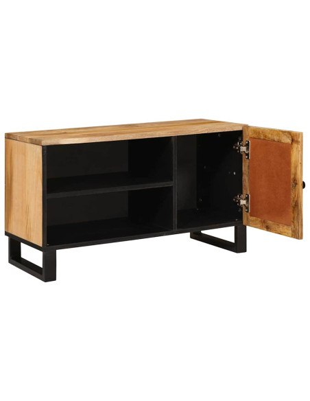 Mobile TV Marrone 80 x 33 x 46 cm Legno di mango massello