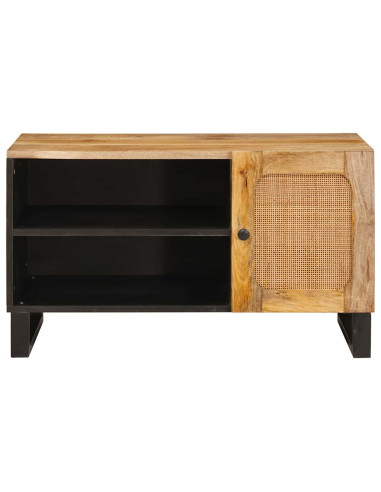 Mobile TV Marrone 80 x 33 x 46 cm Legno di mango massello