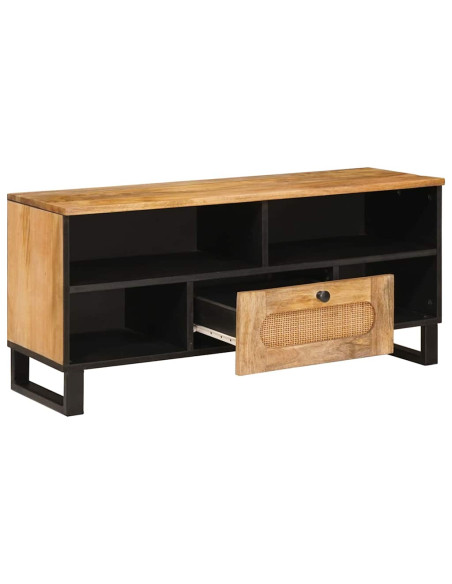 Mobile TV Marrone 100 x 33 x 46 cm Legno di mango massello
