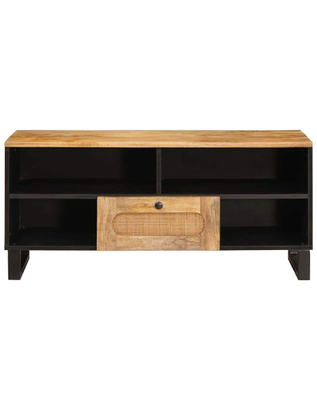 Mobile TV Marrone 100 x 33 x 46 cm Legno di mango massello