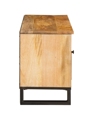 Mobile TV Marrone 100 x 33 x 46 cm Legno di mango massello