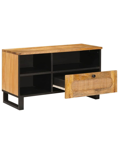 Mobile TV Marrone 80 x 33 x 46 cm Legno di mango massello