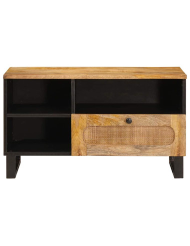 Mobile TV Marrone 80 x 33 x 46 cm Legno di mango massello
