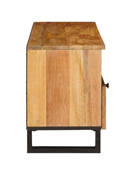 Mobile TV Marrone 100 x 33 x 46 cm Legno di mango massello