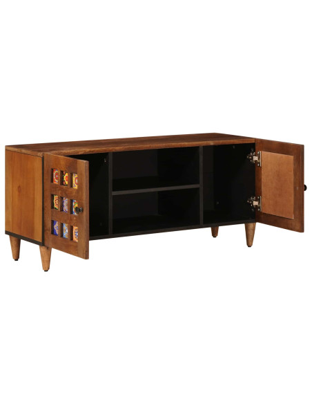 Mobile TV Noce 105 x 33 x 46 cm Legno di mango massello