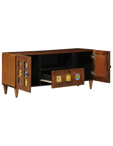 Mobile TV Noce 105 x 33 x 46 cm Legno di mango massello