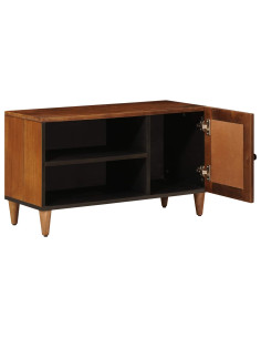 Mobile TV Noce 80 x 33 x 46 cm Legno di mango massello 2