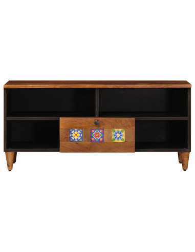 Mobile TV Noce 100 x 33 x 46 cm Legno di mango massello