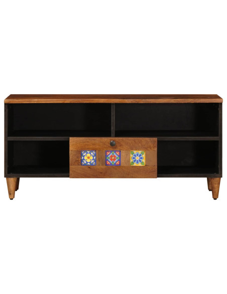 Mobile TV Noce 100 x 33 x 46 cm Legno di mango massello