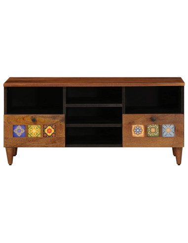 Mobile TV Noce 100 x 33 x 46 cm Legno di mango massello