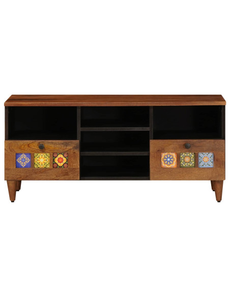 Mobile TV Noce 100 x 33 x 46 cm Legno di mango massello