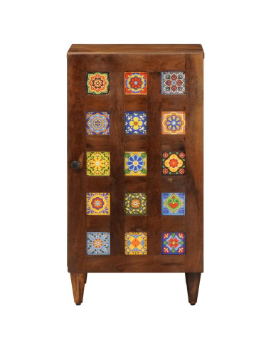 Credenza con porta Noce 40 x 33 x 75 cm Legno di mango massello