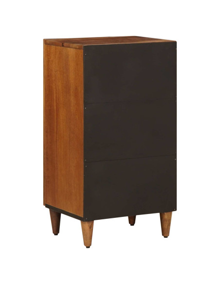 Credenza con porta Noce 40 x 33 x 75 cm Legno di mango massello