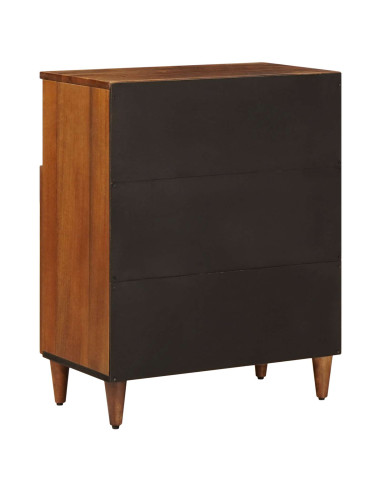 Credenza con porta Noce 60 x 33 x 75 cm Legno di mango massello
