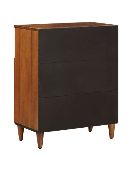 Credenza con porta Noce 60 x 33 x 75 cm Legno di mango massello