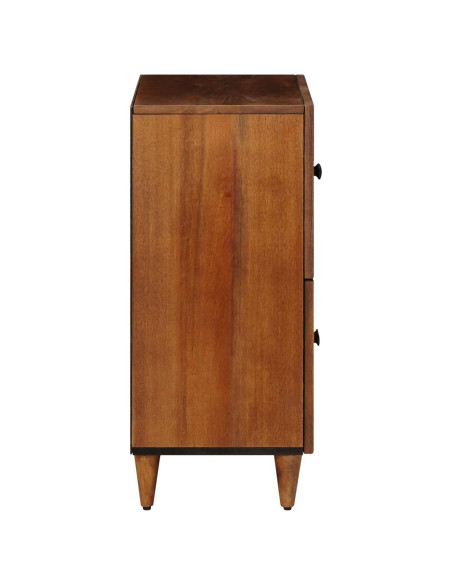 Credenza con porta Noce 60 x 33 x 75 cm Legno di mango massello