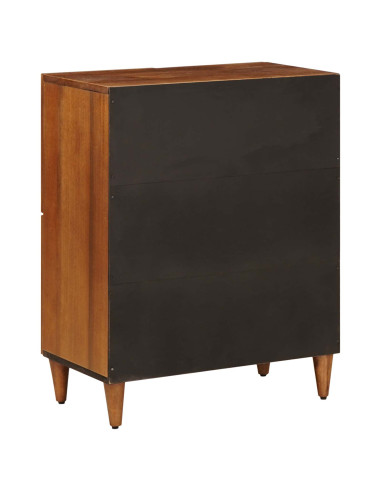 Credenza con porta Noce 60 x 33 x 75 cm Legno di mango massello
