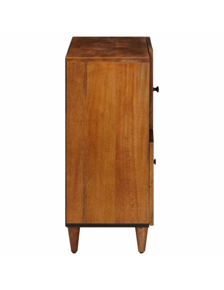 Credenza con porta Noce 80 x 33 x 75 cm Legno di mango massello