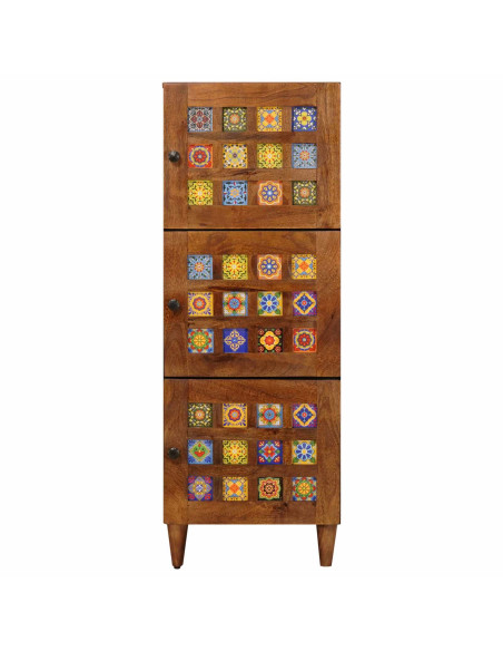 Credenza Noce 40 x 33 x 110 cm Legno di mango massello