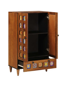 Credenza Noce 60 x 33,5 x 100 cm Legno di mango massello 2