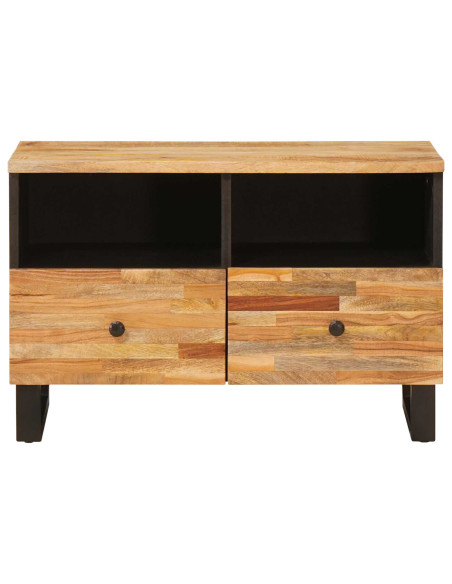Mobile TV Marrone 70 x 33 x 46 cm Legno di mango massello