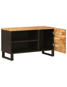 Mobile TV Marrone 80 x 33 x 46 cm Legno di mango massello 2