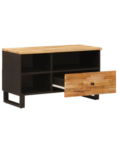 Mobile TV Marrone 80 x 33 x 46 cm Legno di mango massello