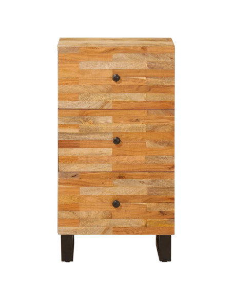 Mobile laterale Marrone 40 x 33 x 75 cm Legno di mango massello