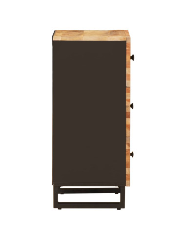 Mobile laterale Marrone 40 x 33 x 75 cm Legno di mango massello