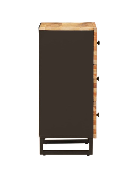 Mobile laterale Marrone 40 x 33 x 75 cm Legno di mango massello