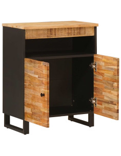 Mobile laterale Marrone 60 x 33 x 75 cm Legno di mango massello 2