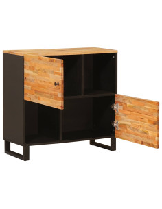 Mobile laterale Marrone 80 x 33 x 75 cm Legno di mango massello 2