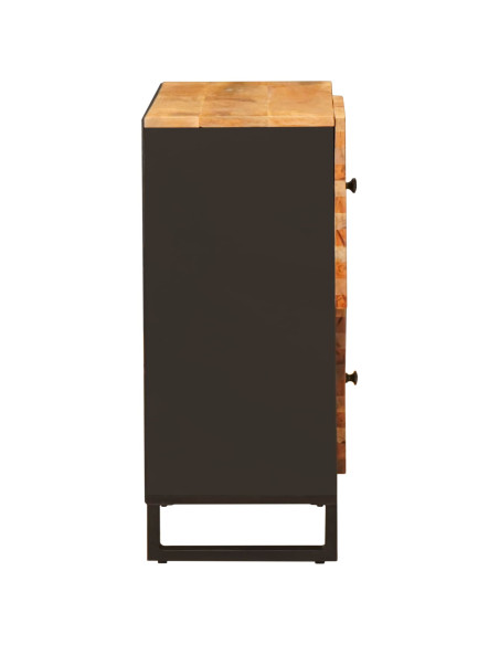 Mobile laterale Marrone 80 x 33 x 75 cm Legno di mango massello