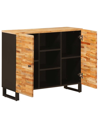 Mobile laterale Marrone 90 x 33 x 75 cm Legno di mango massello