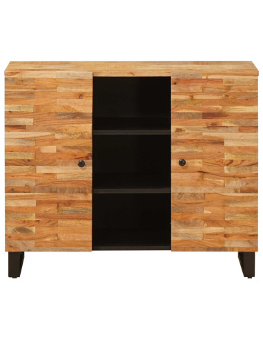 Mobile laterale Marrone 90 x 33 x 75 cm Legno di mango massello
