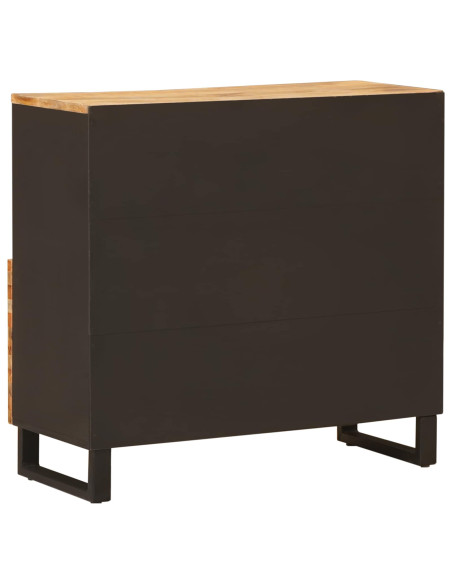 Mobile laterale Marrone 90 x 33 x 75 cm Legno di mango massello