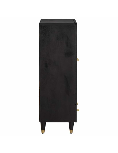 Credenza Nero 60 x 33 x 100 cm Legno di mango massello