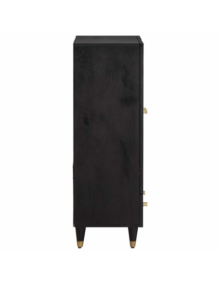 Credenza Nero 60 x 33 x 100 cm Legno di mango massello