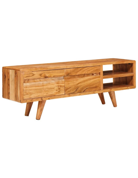 Mobile TV Marrone 110 x 30 x 40 cm Legno di Acacia Massello