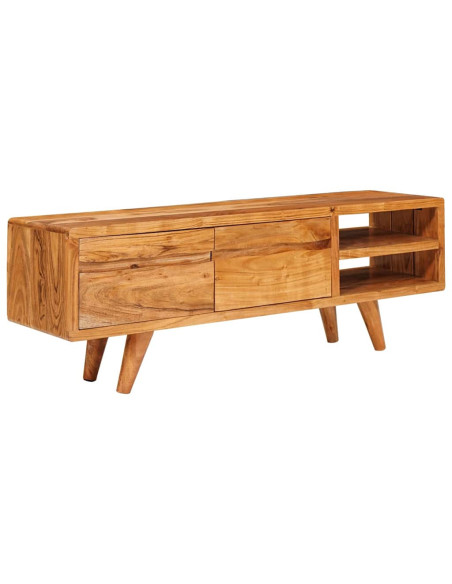 Mobile TV Marrone 110 x 30 x 40 cm Legno di Acacia Massello
