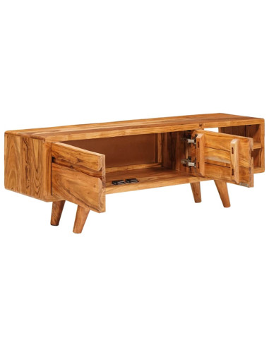 Mobile TV Marrone 110 x 30 x 40 cm Legno di Acacia Massello
