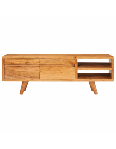Mobile TV Marrone 110 x 30 x 40 cm Legno di Acacia Massello